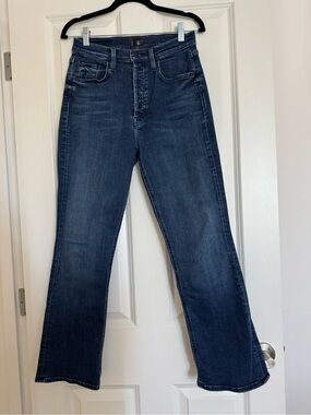 MOTHER Dark Blue High-Rise Flare Jeans size 26